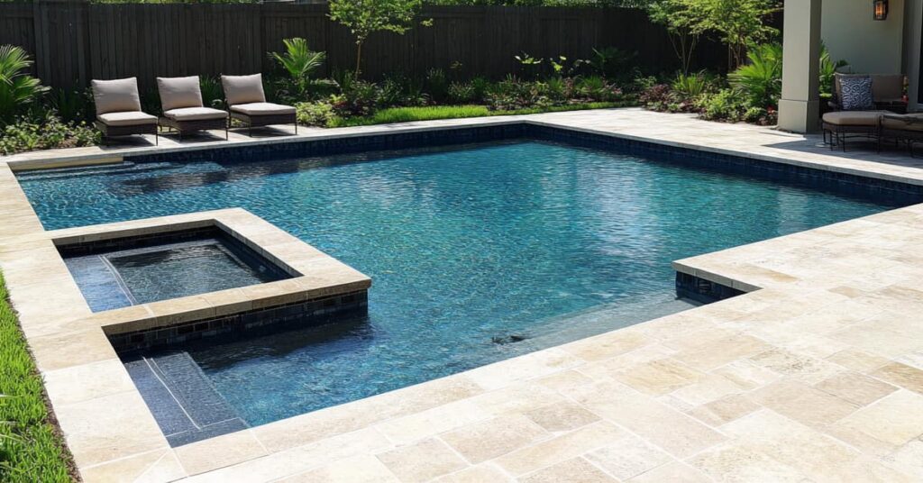 pool showing tile and coping around pool